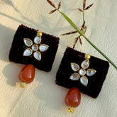 CC-KUNDAN FLOWER earrings